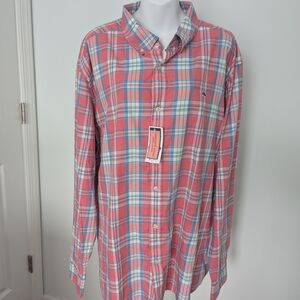 Vineyard Vines Men's Pink Plaid Shirt
